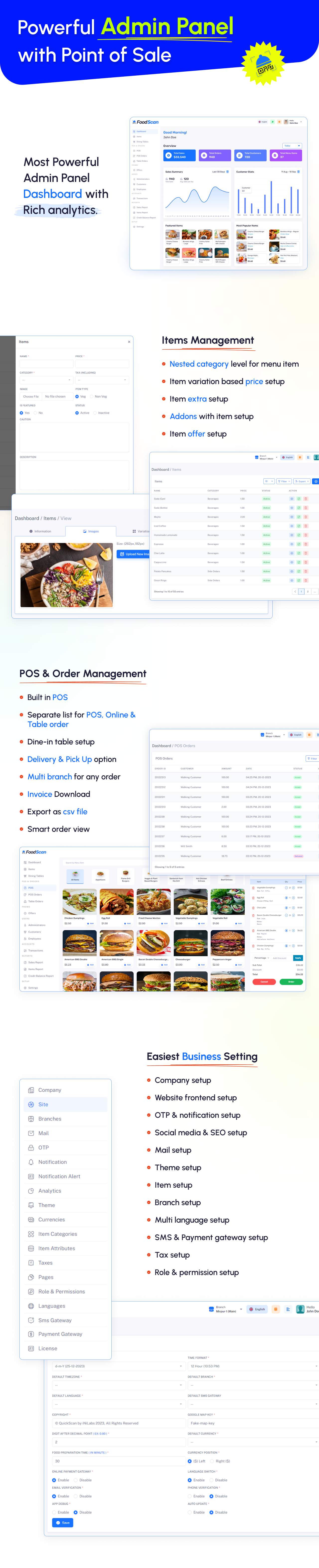 Advanced Admin Panel with POS (point of sale)